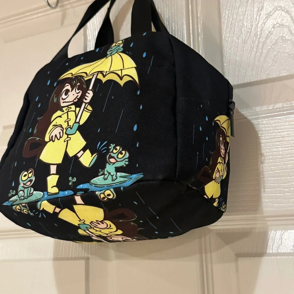 My Hero Academia Tsuyu Asui Froppy Insulated Lunch Bag Anime Tote Black